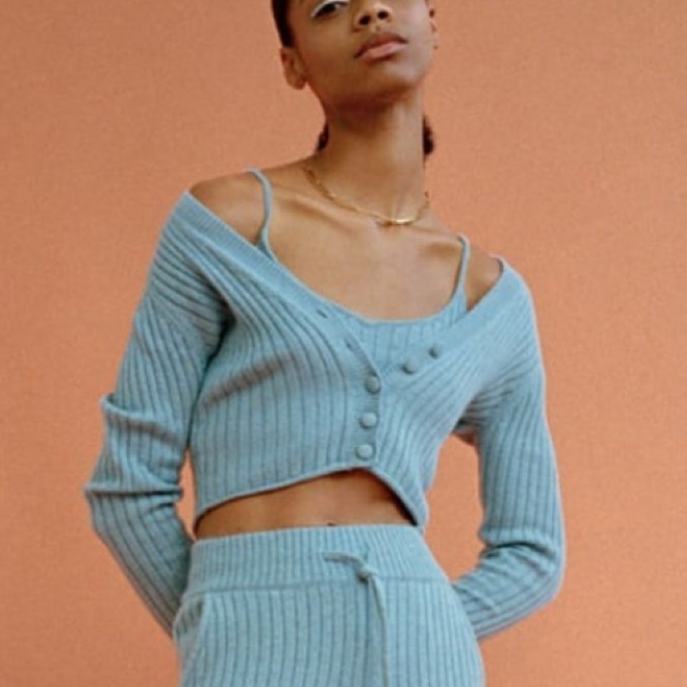Zara knit cardigan set